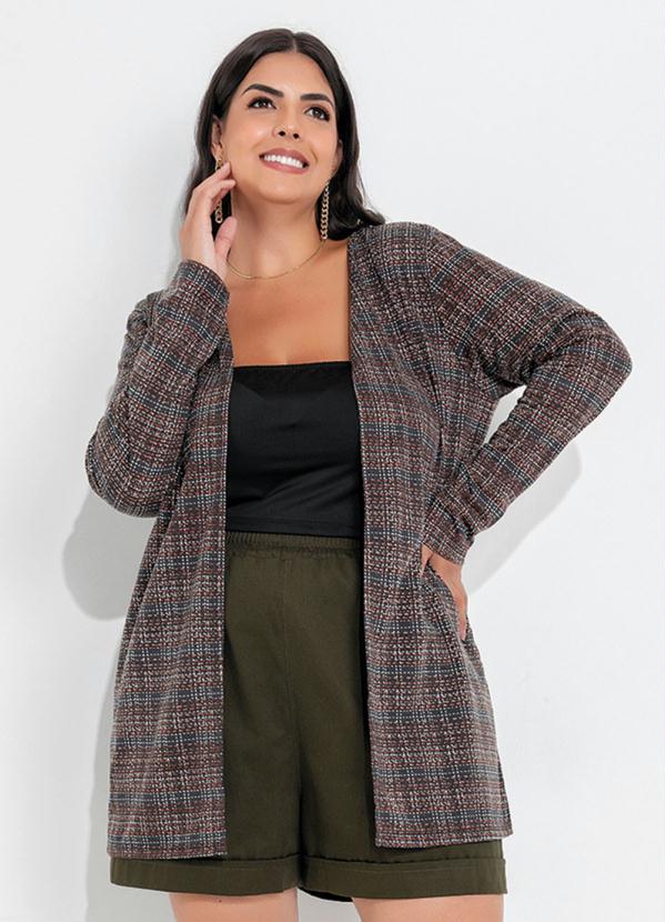 Cardigan (Príncipe de Gales) Plus Size Cardigan (Príncipe de Gales) Plus Size