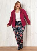 Casaco Cereja em Bucl� Peluciado Plus Size