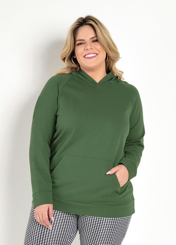 plus size cowl neck moletom com capuz