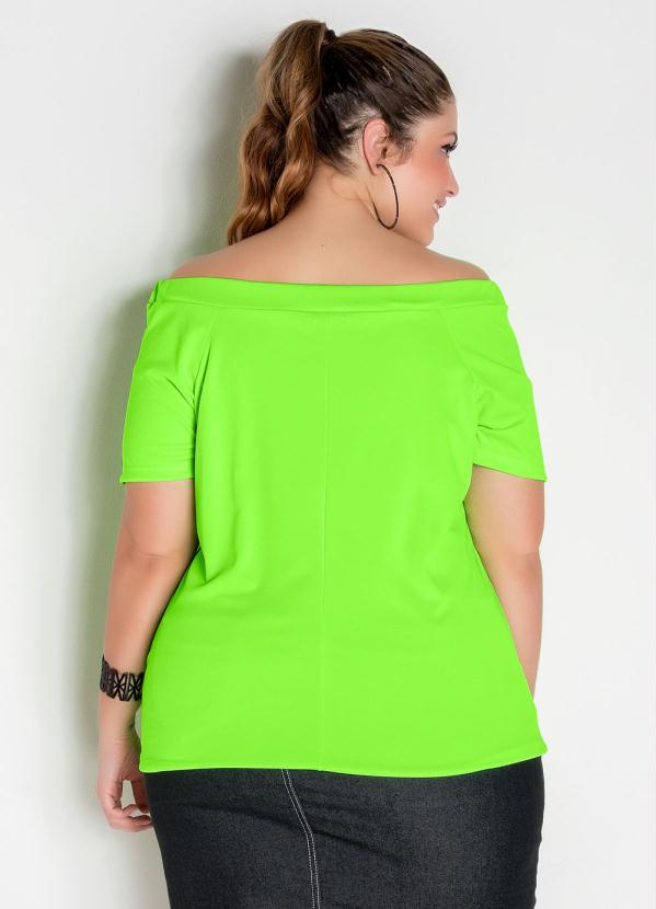 blusa ciganinha neon