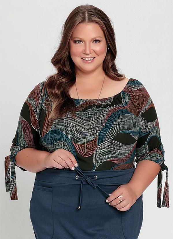 Blusa (Estampa Po�) Ciganinha