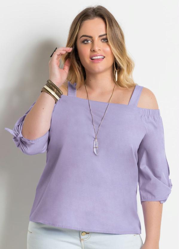 Blusa lilas plus size Clearance