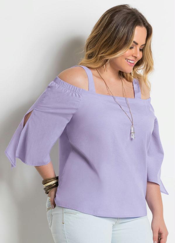Blusa lilas plus size Clearance
