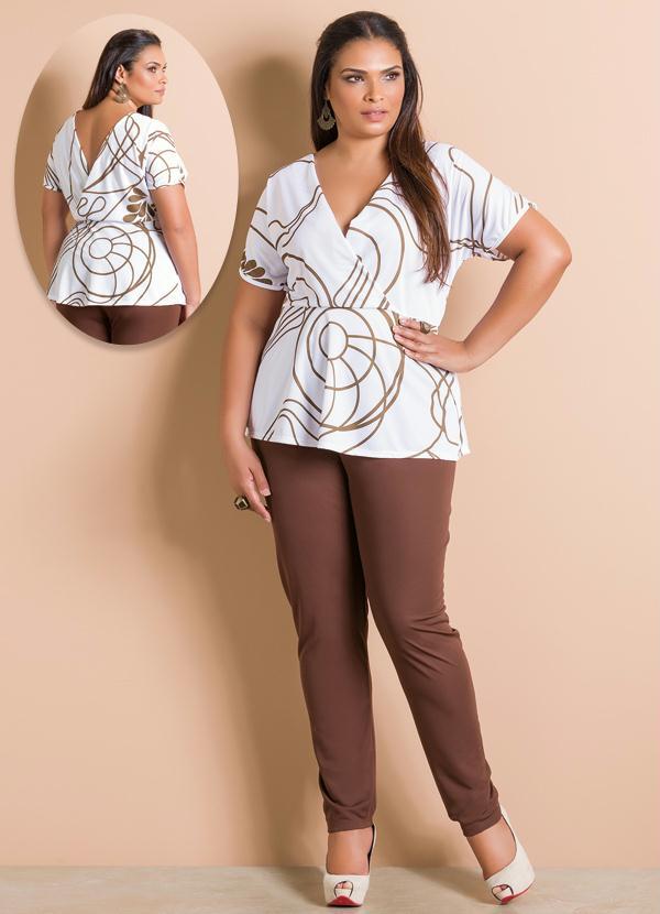 conjunto calça e blusa para senhoras