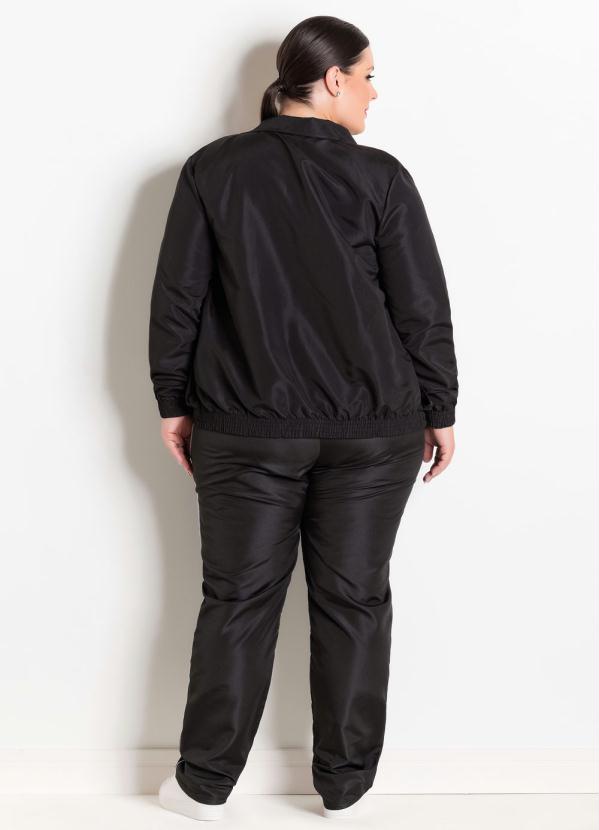 jaqueta tactel feminina preta