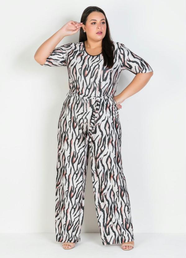Macac�o Plus Size (Animal Print) Longo