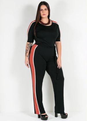 Macacão Plus Size (Preto) Longo Macacão Plus Size (Preto) Longo