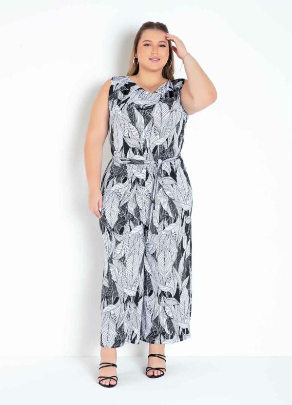 Macac�o (Folhagem) com Faixa Gr�tis Plus Size
