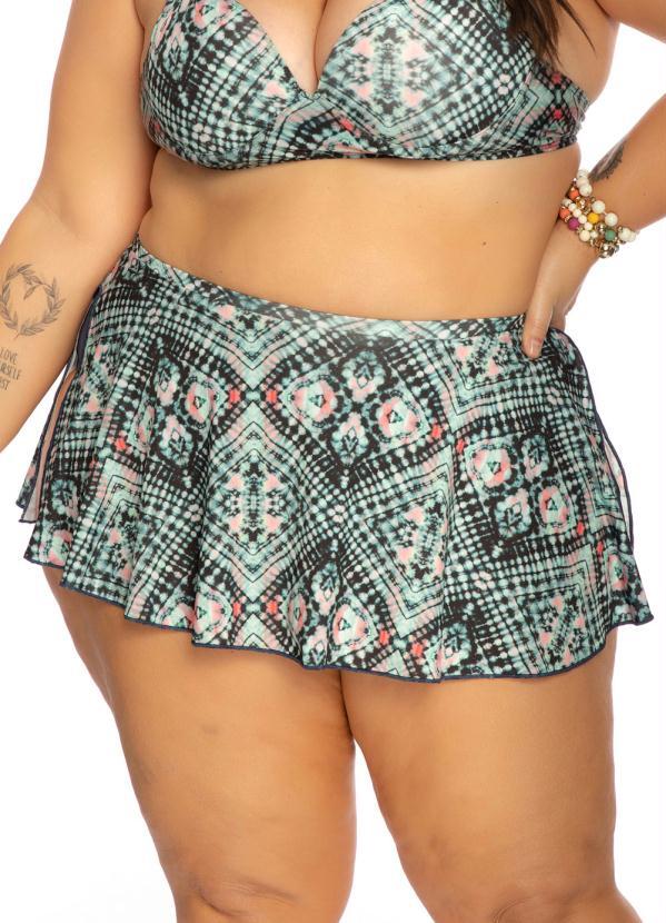 biquíni plus size com saia