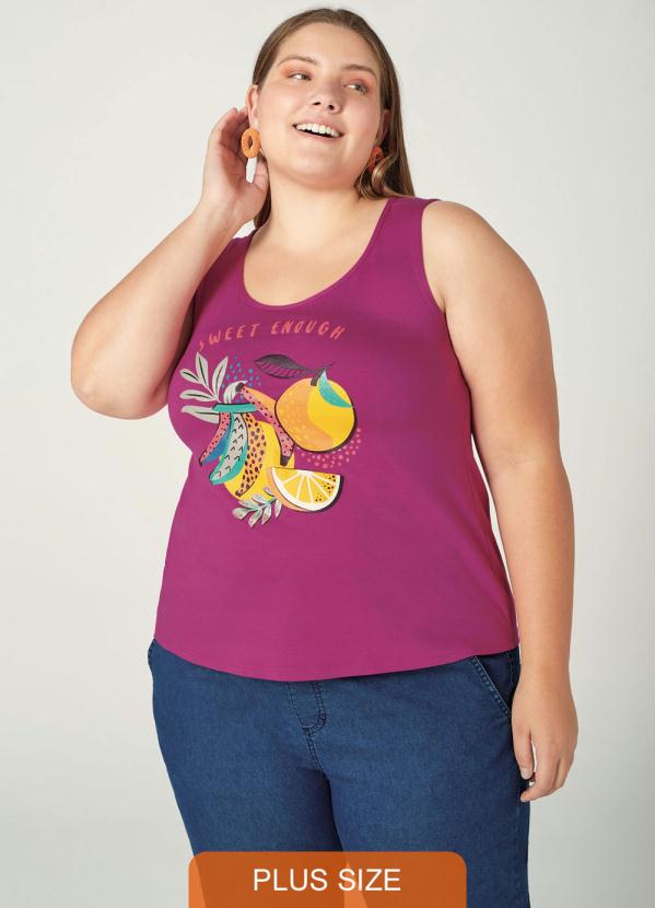 blusa lavanda plus size