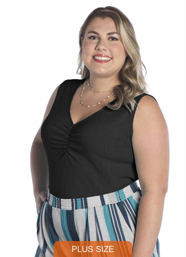 blusa regata plus size