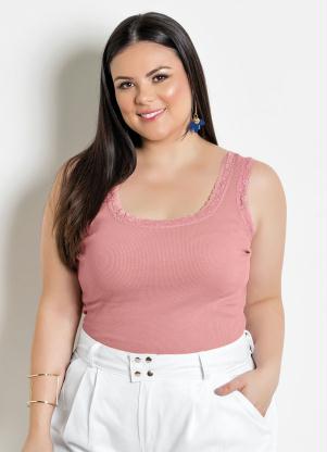 camiseta regata feminina plus size