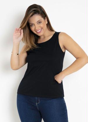 Regata Feminina Plus Size (Preta) Regata Feminina Plus Size (Preta)
