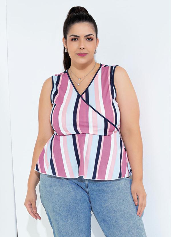 Regata (Listrada) com Babado na Barra Plus Size