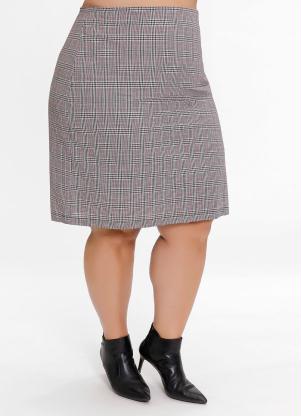 Saia Plus Size Reta (Xadrez)