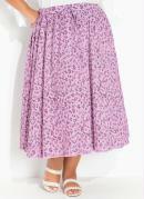 Saia Floral Lil�s Evas� Plissada Plus Size