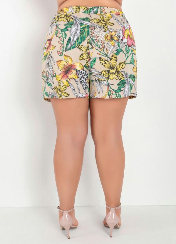 short de elástico plus size