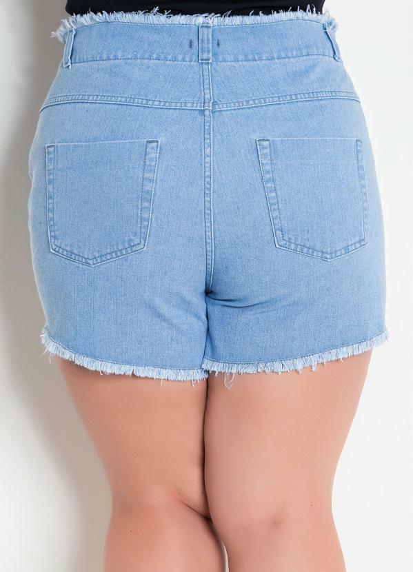 shorts jeans cintura alta rasgado
