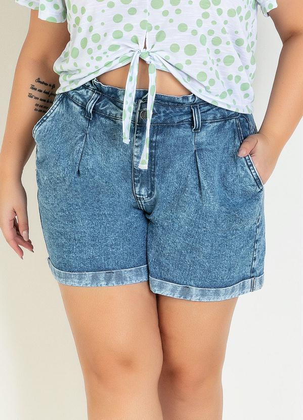 short soltinho jeans