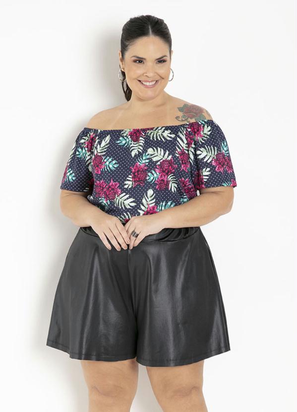 Short (Preto) Cirr� God� Plus Size