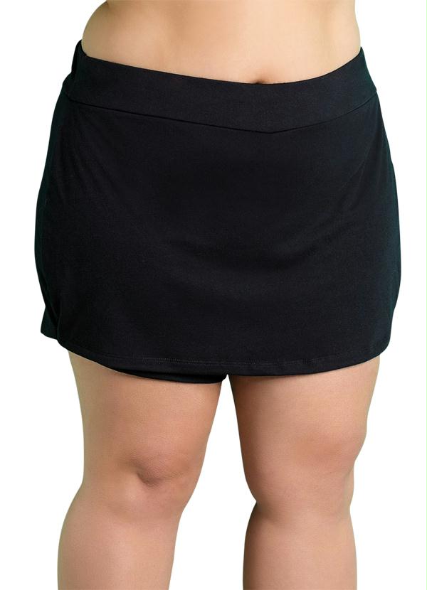 short saia plus size preto