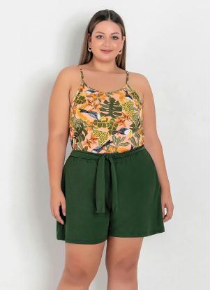 Short (Verde) com Faixa Gr�tis Plus Size