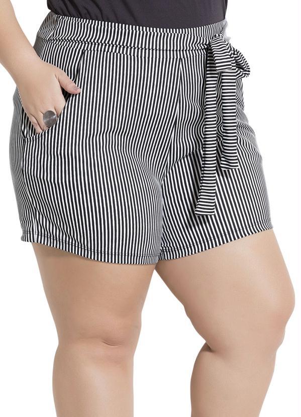 short de tecido plus size