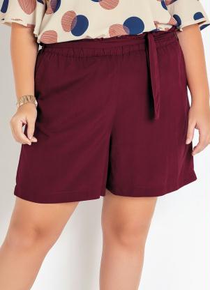 Shorts Plus Size (Bordô) com Amarração Shorts Plus Size (Bordô) com Amarração