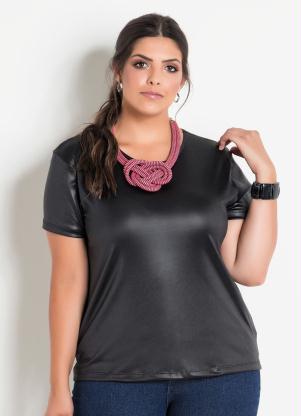 Blusa Cirr� (Preta) Plus Size