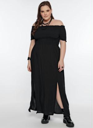 Vestido Plus Size (Preto) Cigana