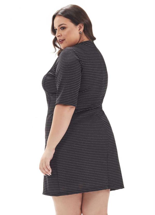 vestido canelado lurex