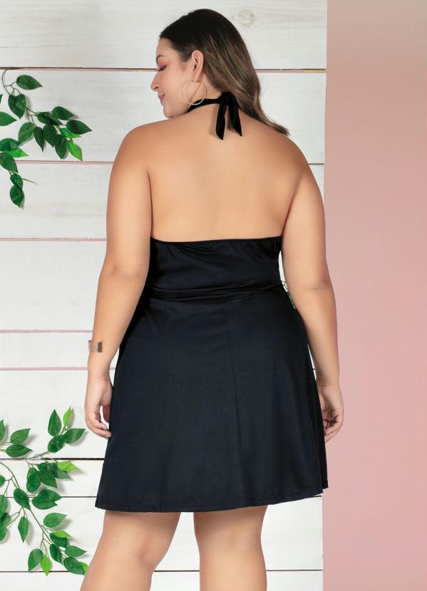 vestido frente unica plus size