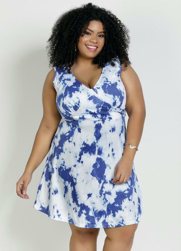 vestido azul tie dye