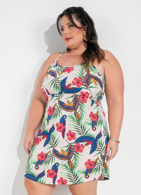 Vestido de Al�a (Floral Nude) Plus Size