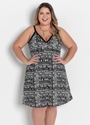 Vestido de Al�as Plus Size (Lettering)