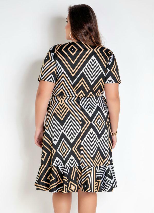 vestido tipo envelope transpassado