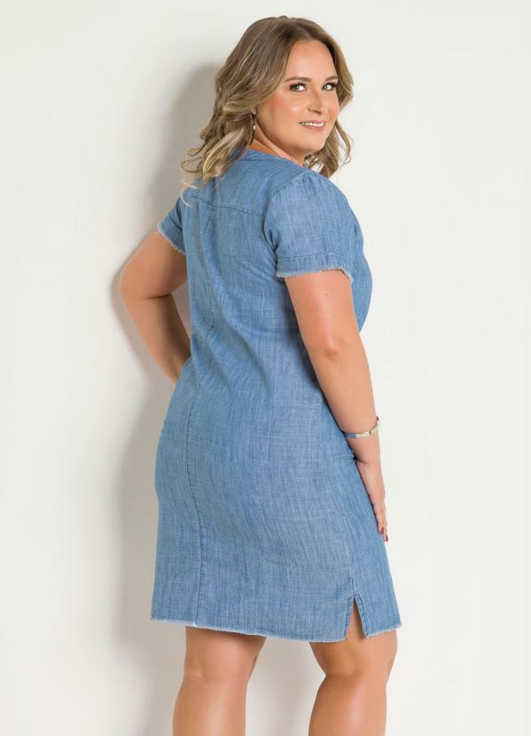 modelos de vestido jeans plus size