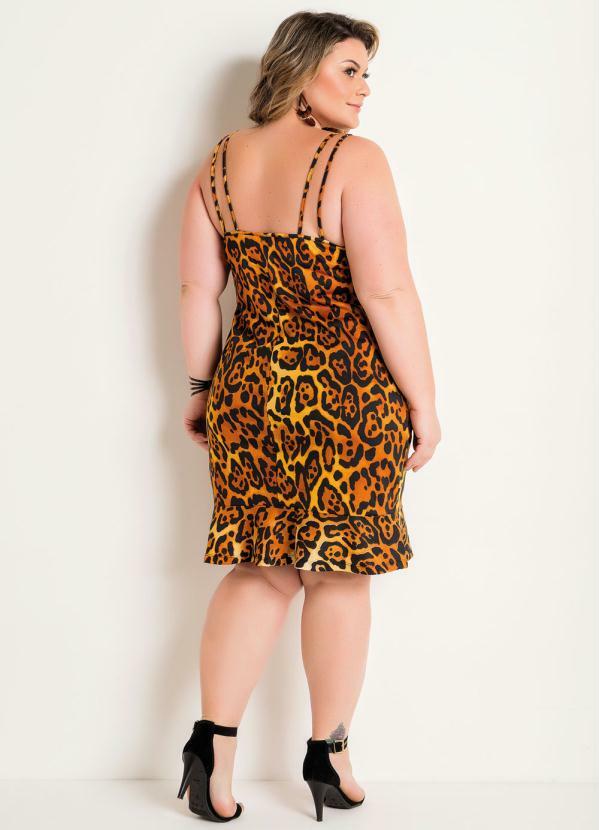 vestido de oncinha plus size