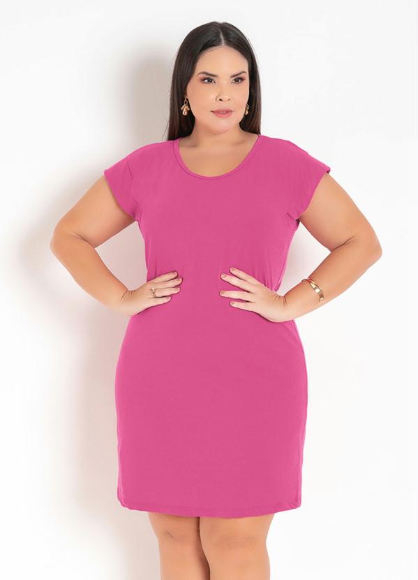 Vestido (Rosa) sem Mangas Plus Size Vestido (Rosa) sem Mangas Plus Size