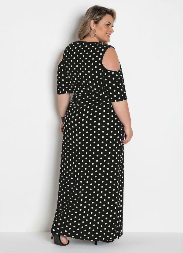 vestido ombro a ombro longo plus size