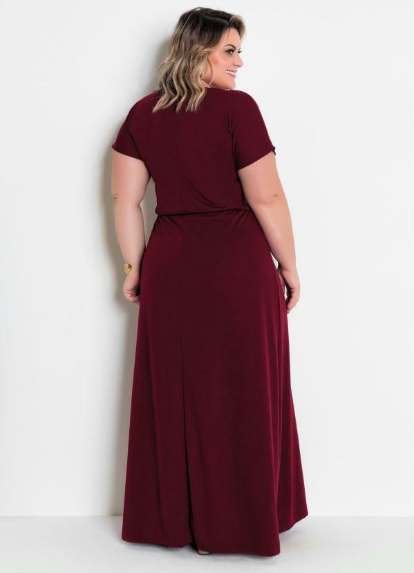 modelo de vestido longo transpassado