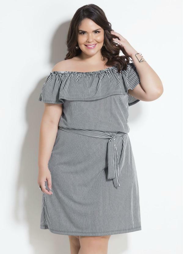 vestido ciganinha branco plus size