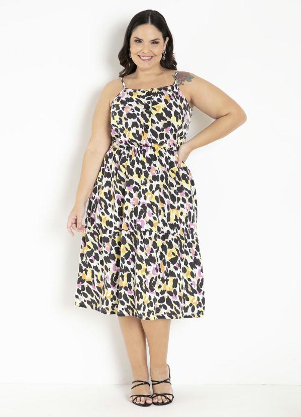 Vestido de Al�as (Animal Print) Plus Size