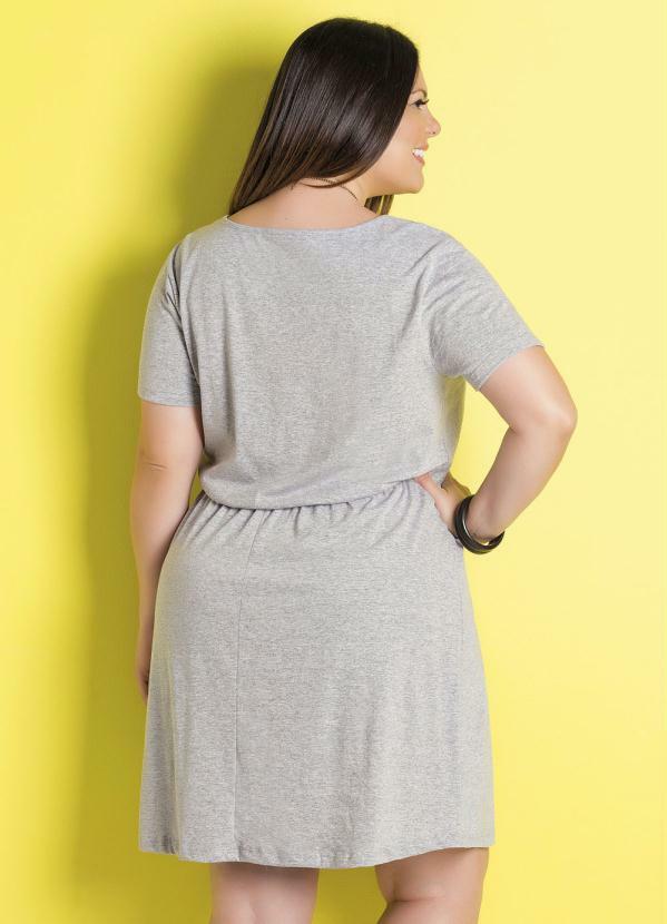 vestido de algodão plus size