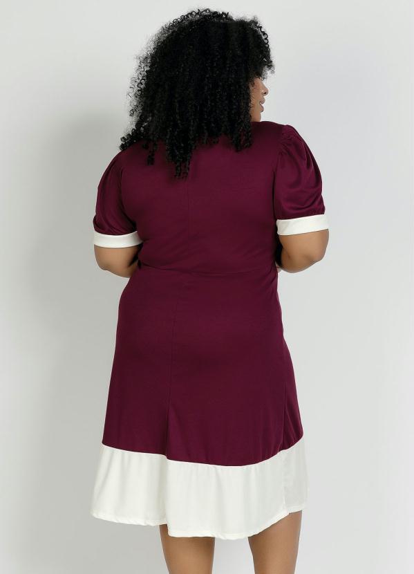 vestido bordo midi