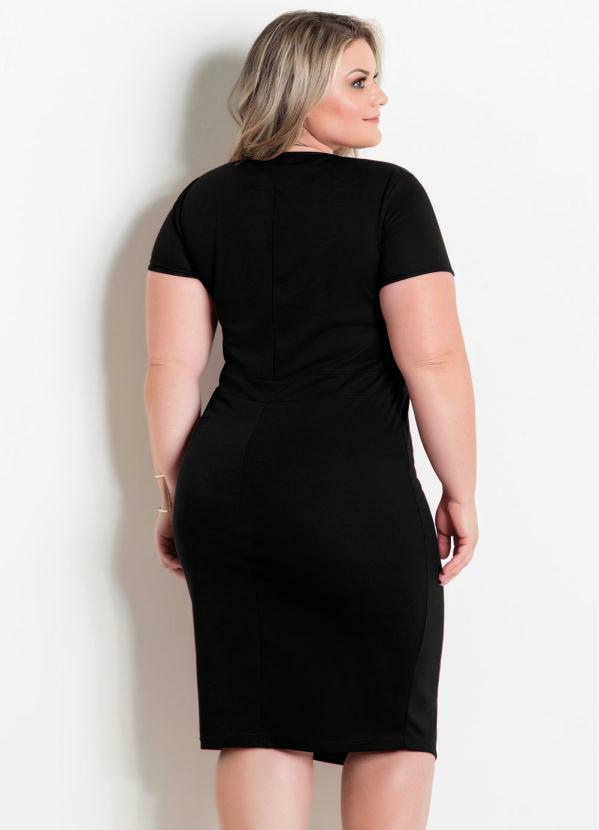 vestido midi fenda frontal