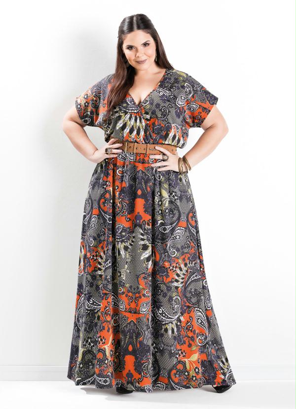 vestido plus size longo