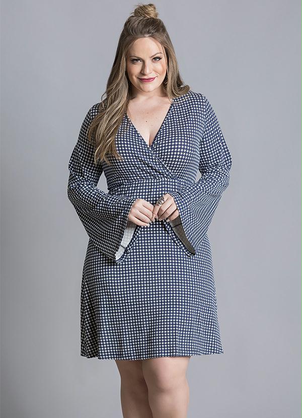 vestido manga sino plus size