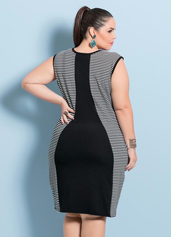 vestido tubinho midi plus size