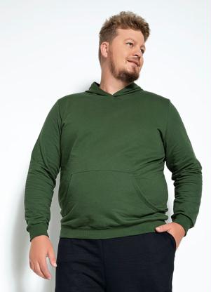 Casaco (Verde Selva) com Mangas Longas Plus Size